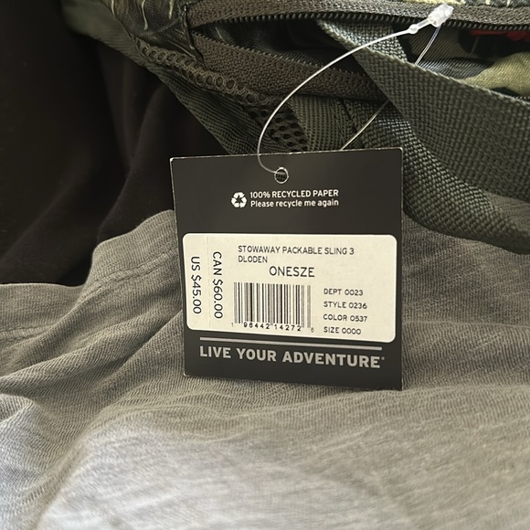 Eddie Bauer Stowaway Packable Sling 3.0 NWT - Picture 5 of 5